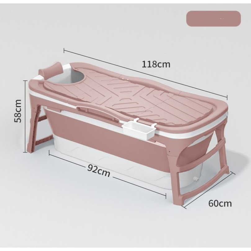 Bồn tắm gấp gọn silicon cao cấp loại có nắp dùng cho cả gia đình nhiều kích thước