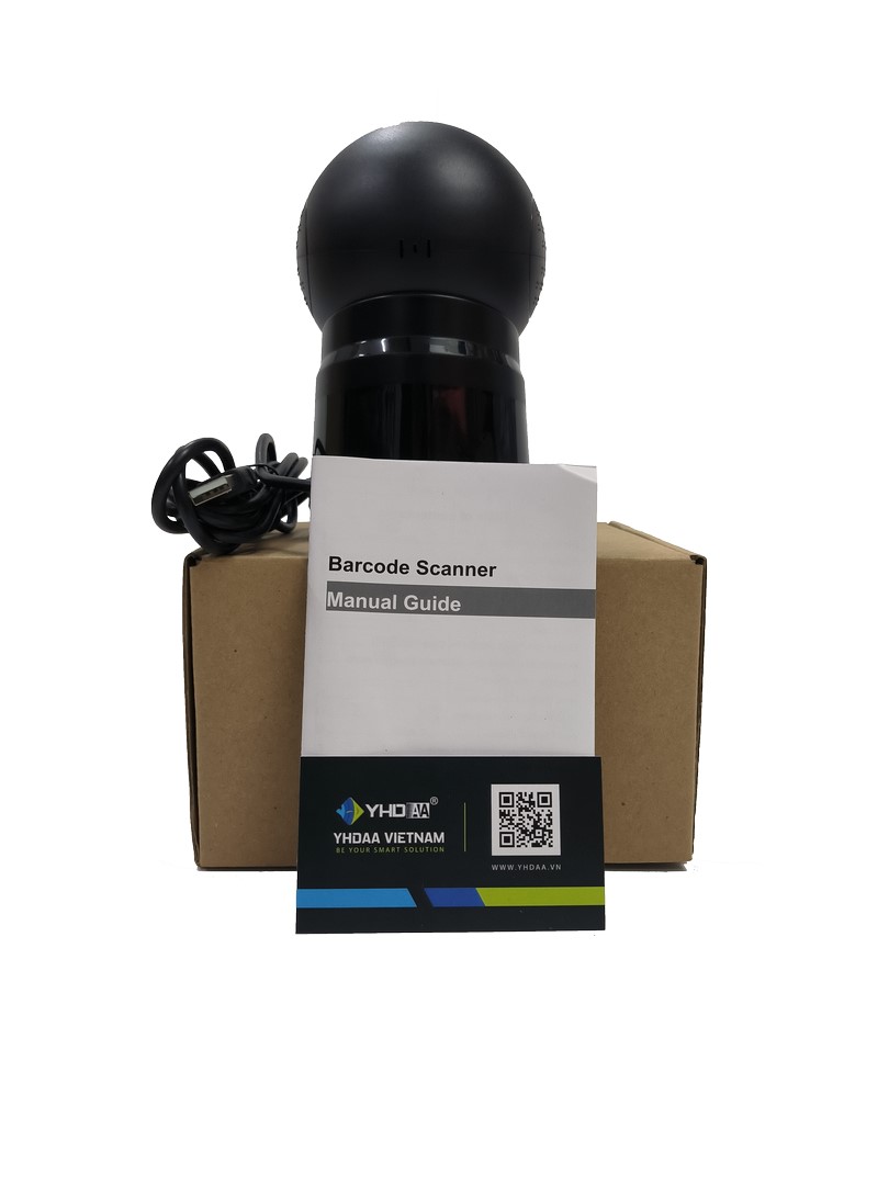 Máy quét mã vạch để bàn YHD 9700D dùng dây trực tiếp - quét mã QRCODE (2D) và mã dẹt BARCODE (1D) - đọc được tiếng việt - Hàng Nhập Khẩu