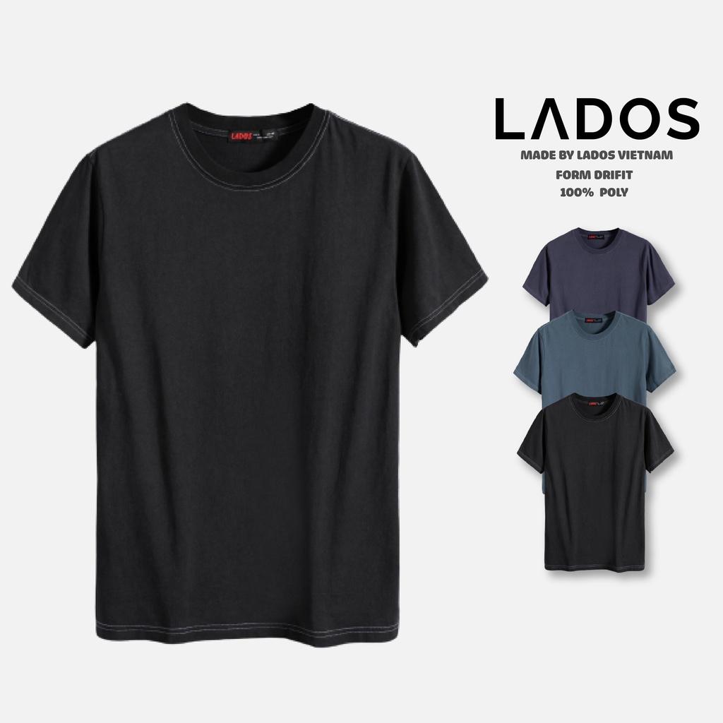 Áo thun cổ tròn form rộng LADOS 9072 - vải mát mẻ, năng động, mặc đi làm đi chơi