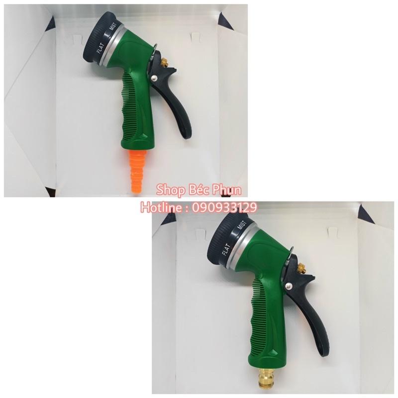 Vòi xịt nước rửa xe tưới cây 6 tia đuôi nhựa, đuôi thau