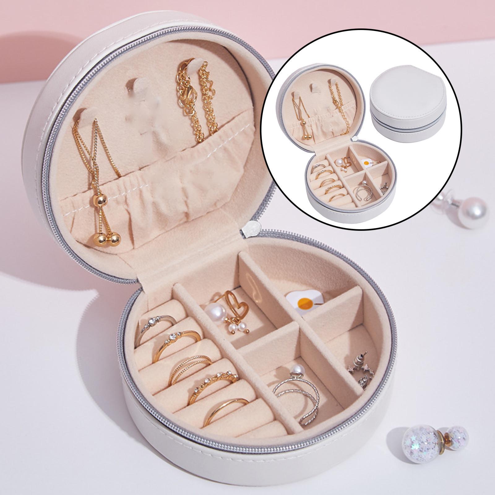 Small Jewelry Box Rings Earrings Necklace Organizer Holder Case Accessories