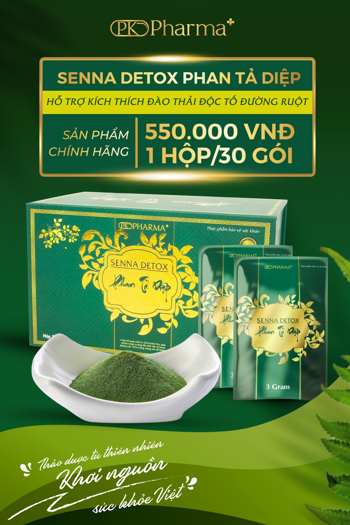 [[Hỗ Trợ Giảm Cân, Chống Táo Bón, Giảm Ợ Chua, Nóng Rát, Nhiệt Miệng, Giảm Nám, Tàn Nhang, Mụn Cơ Địa]]- Thải Độc Dạ Dày Phan Tả Diệp- Senna Detox- Pk Pharma-Dr Laicr