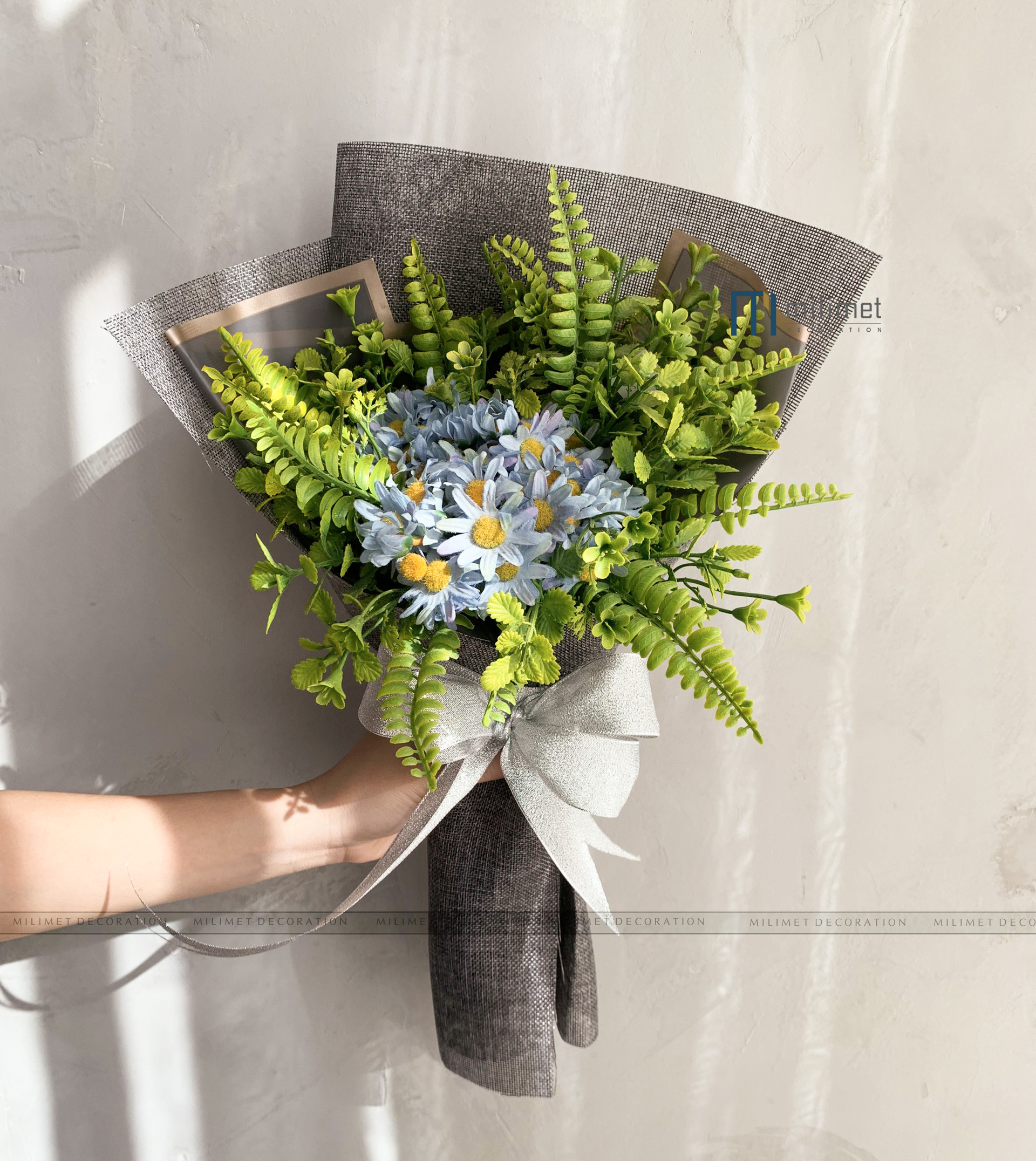 Bó hoa lụa, Hoa giả, Hoa xốp, Hoa quà tặng, Hoa bó làm quà tặng.