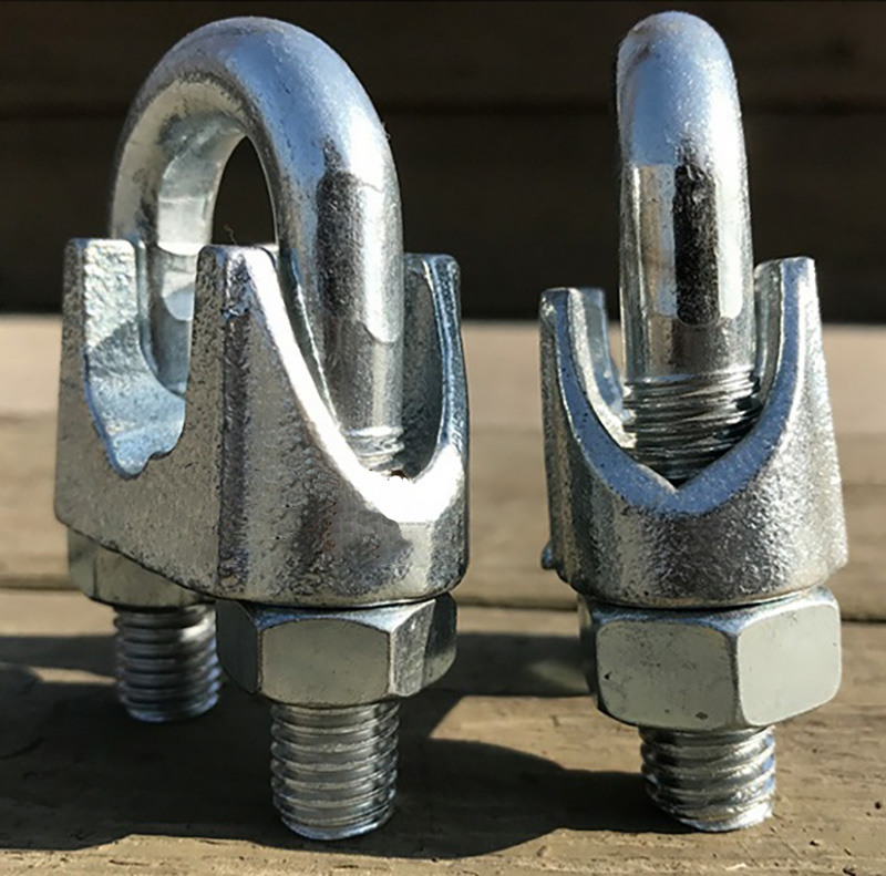 Ốc siết cáp mạ kẽm phi 6 và móc khóa cáp tời quay tay 600LBS-2000LBS, cóc cáp, ốc xiết cáp, ốc siết và móc tời thay thế