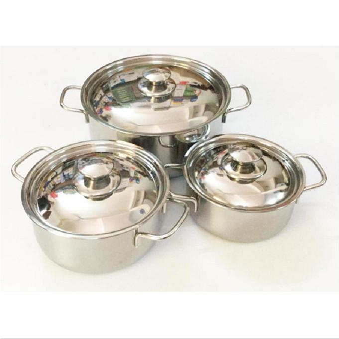 Bộ 3 nồi inox shaps cao cấp dùng được bếp từ - GDHN Loại Tốt