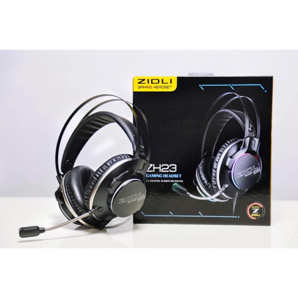 Tai nghe Gaming cao cấp ZIDLI ZH23 Mic 360 Ánh sáng Real RGB, Âm thanh vòm Sound 7.1 - Hàng Chính Hãng