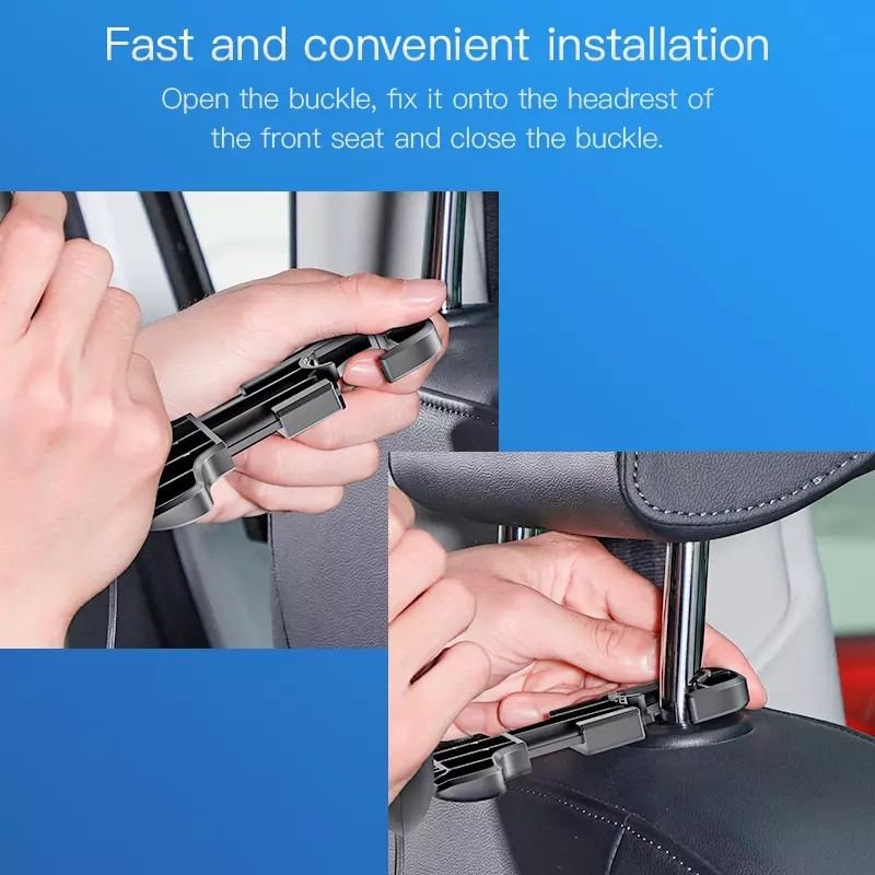 Quạt xếp đa năng gắn lưng ghế trên xe hơi Baseus Foldable Vehicle-mounted Backseat Fan LV507 - Hàng chính hãng