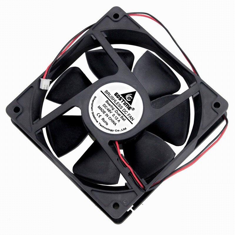 1Pieces Gdstime DC 48V Dual Ball 0.11A 11cm 11mm x 11mm Brushless Machine Case Cooler 11*11*11mm Cooling Fan 11MM