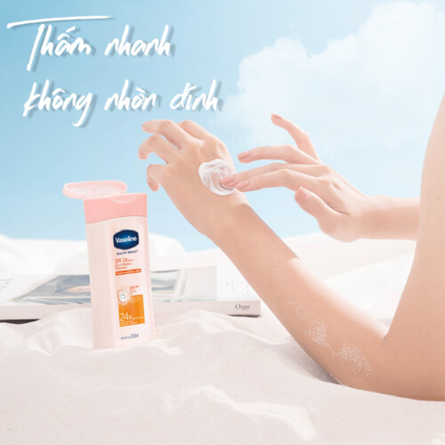 Sữa Dưỡng Thể 200Ml Vaseline Dưỡng Ẩm Sáng Da Chống Nắng Spf24Pa++ Sun + Pollution Protection Bảo Vệ Da Tới 4H Với Spf 24 Pa++