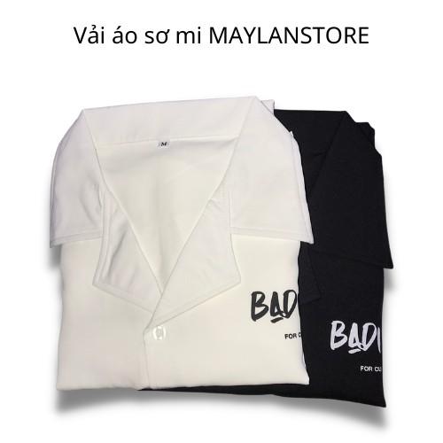 Áo Sơ mi Nam Tay Ngắn Thêu Họa Tiết - form rộng unisex - MAYLANSTORE