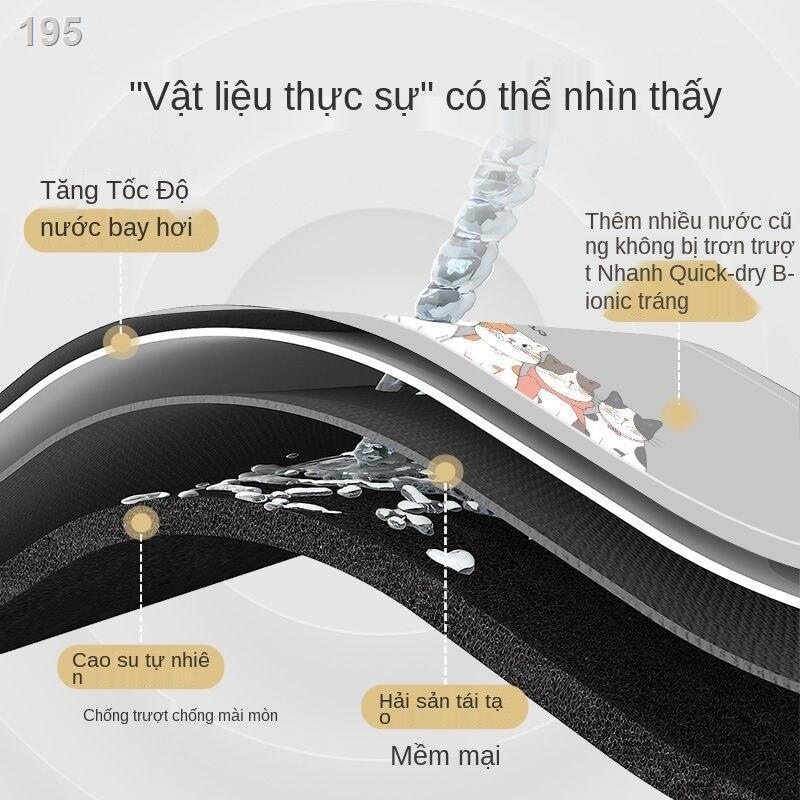 Phòng tắm không trơn trượt tấm thấm hút nhà vệ sinh diatom bùn sàn thảm cửa kitty trong dễ thương và đơn giản