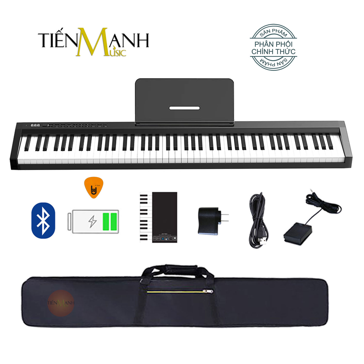 Đàn Piano Điện Konix PH88C 88 Phím nặng Cảm ứng lực Midi Keyboard Controllers - Kèm Móng Gẩy DreamMaker