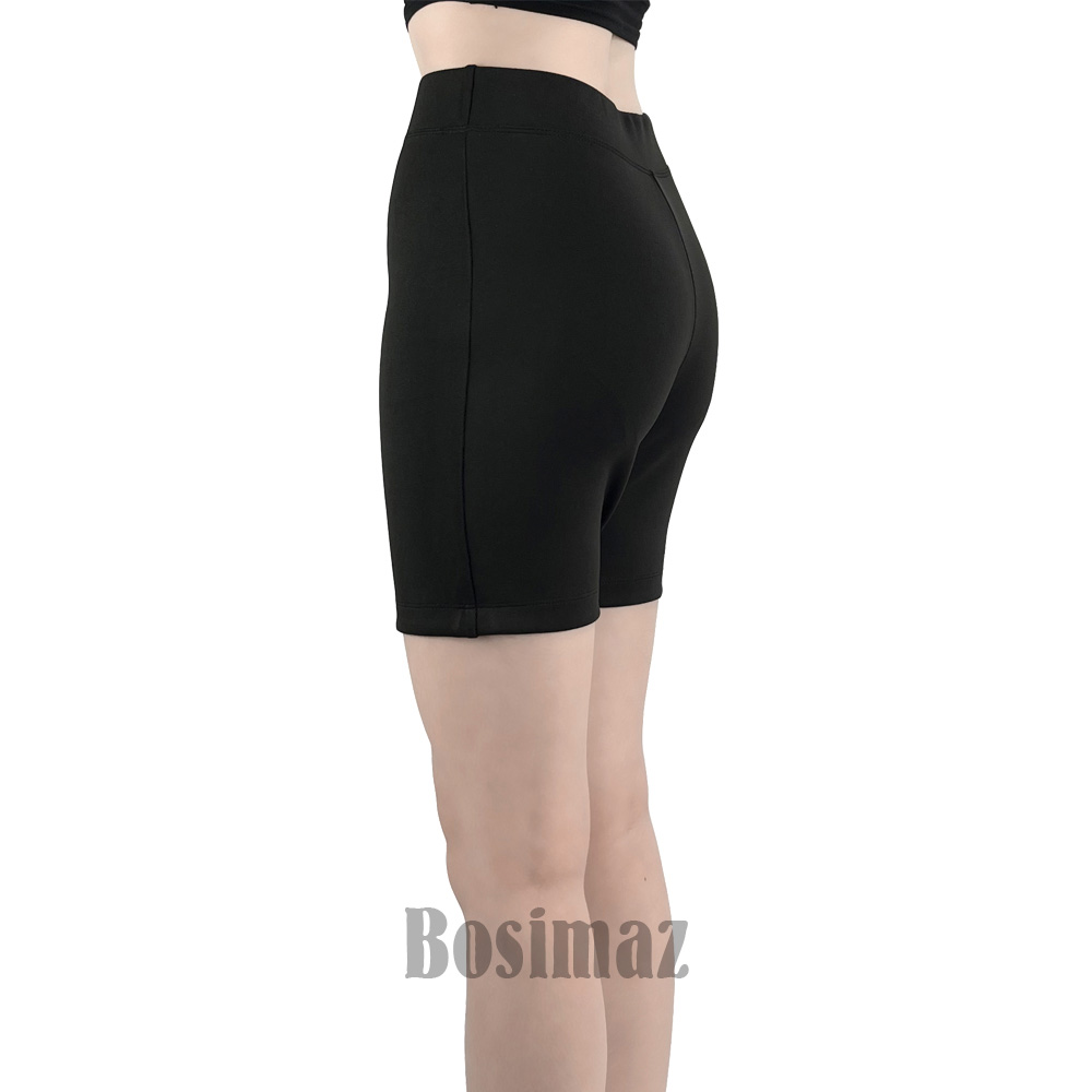 Quần Legging Nữ Bosimaz MS341 đùi không túi màu đen cao cấp, thun co giãn 4 chiều, vải đẹp dày, thoáng mát không xù lông.