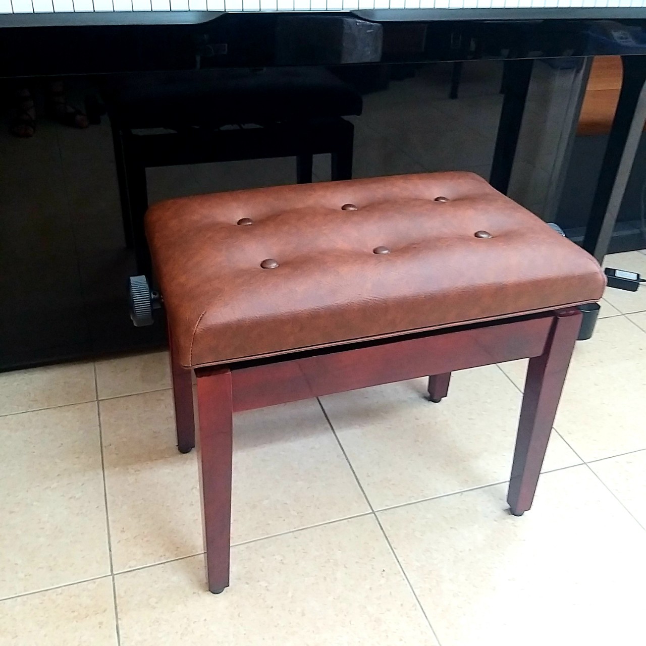 Ghế đàn Organ, Piano tăng giảm chiều cao GHC02 - Màu nâu đỏ