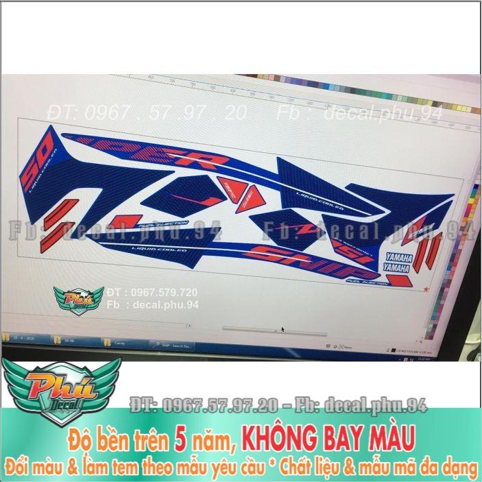Tem rời Exciter 150 Sniper Xanh cam -1