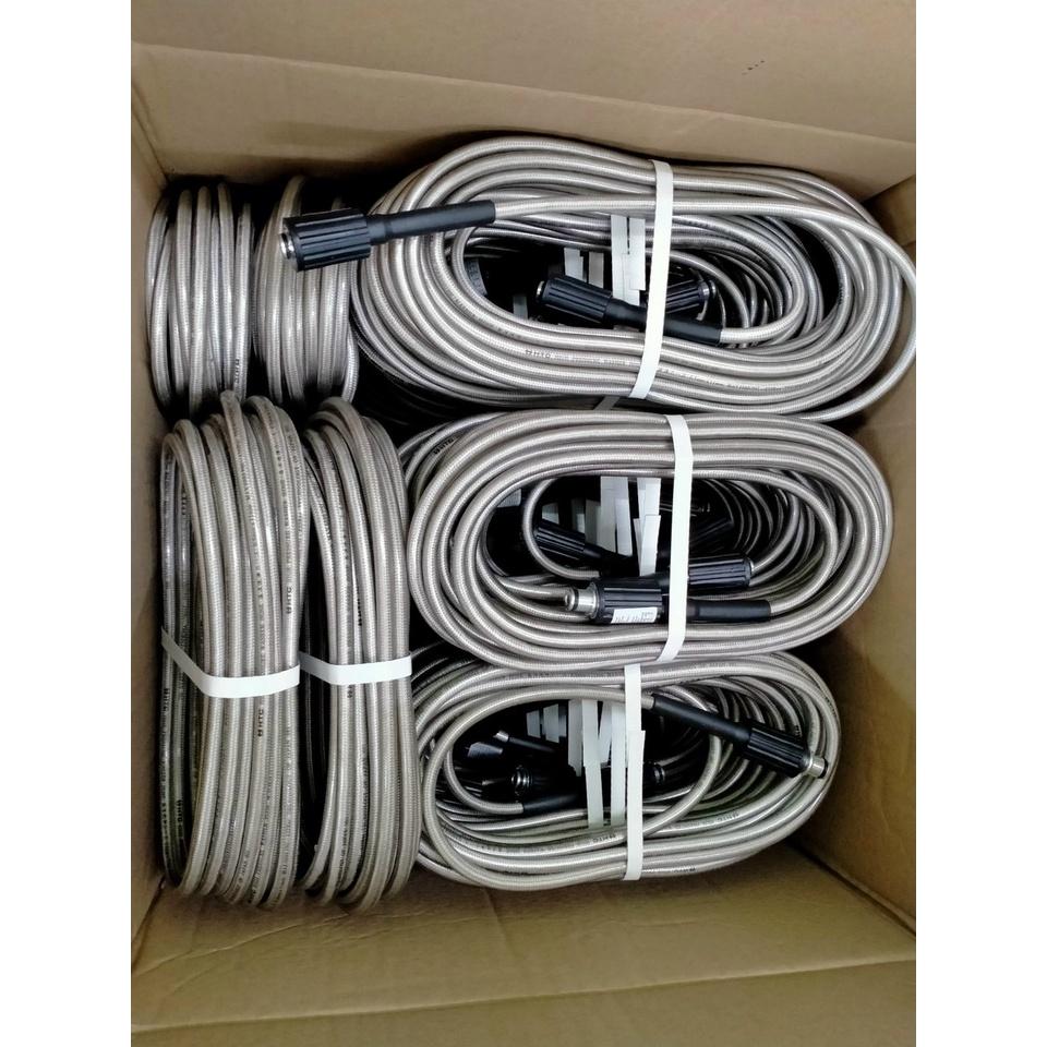 Dây xịt rửa xe HIỆU HTC LOẠI 10M,HTC6511-10W2 từ nhựa PVC áp lực cao 420 bar,ĐK 6.5*11mmm