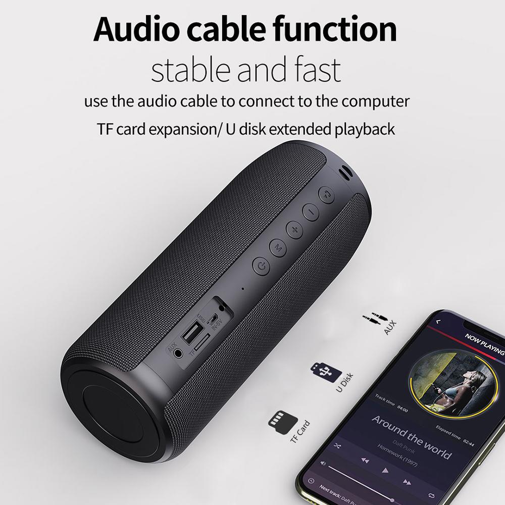 ZEALOT S51 Loa Bluetooth Mạnh Mẽ Bass Loa Siêu Trầm Di Động Không Dây IPX5 Hộp Âm Thanh 10W Chống Nước Hỗ Trợ Đĩa TF U AUX in Color: Red