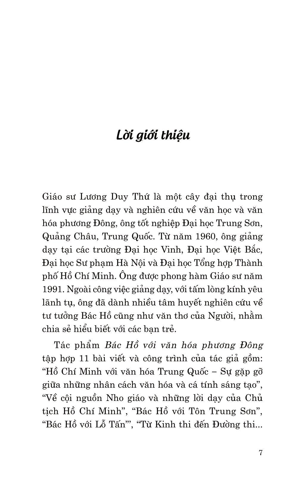 Di Sản Hồ Chí Minh - Bác Hồ Với Văn Hóa Phương Đông