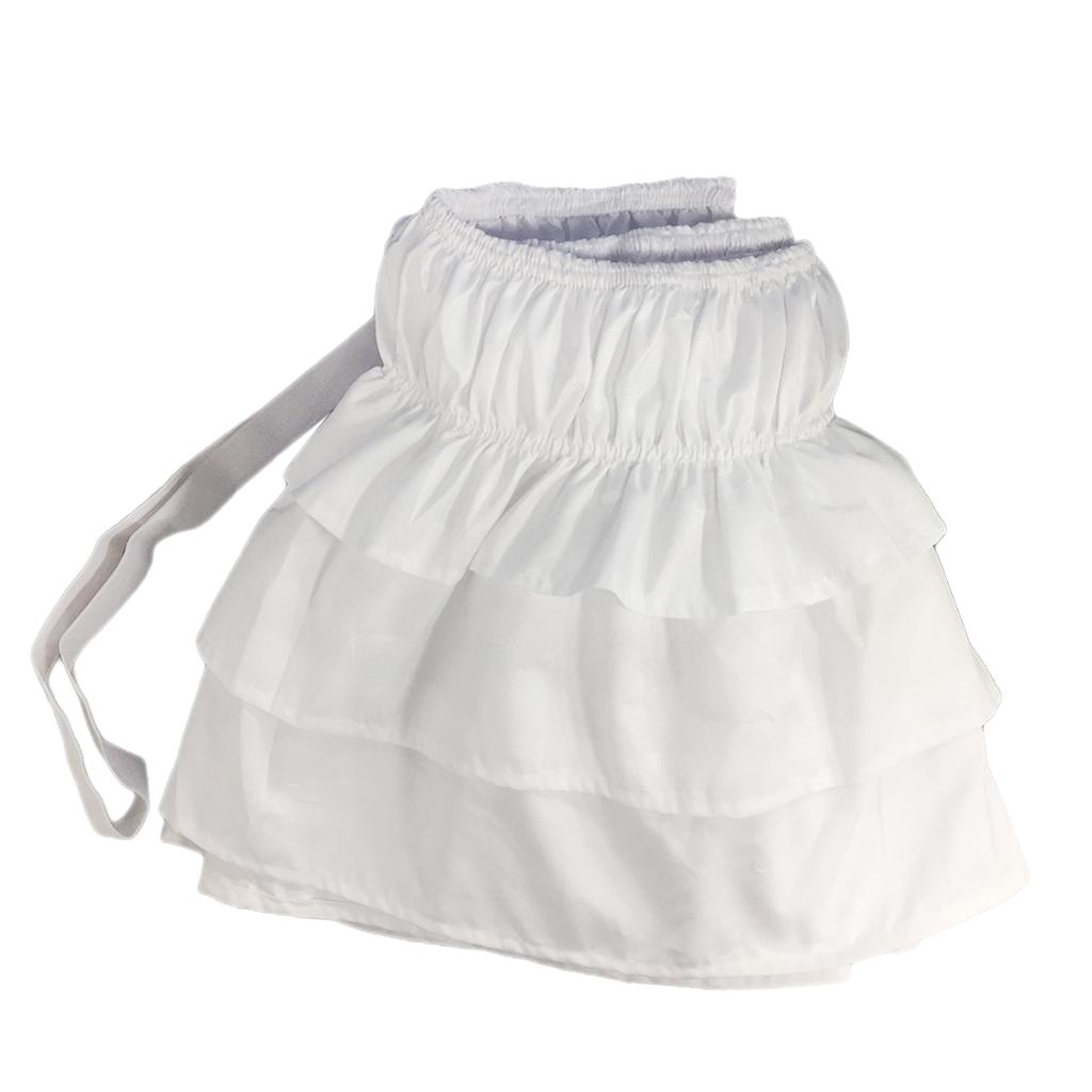 Solid Color Tri-layer Ruffle Elastic Band Bed Skirt
