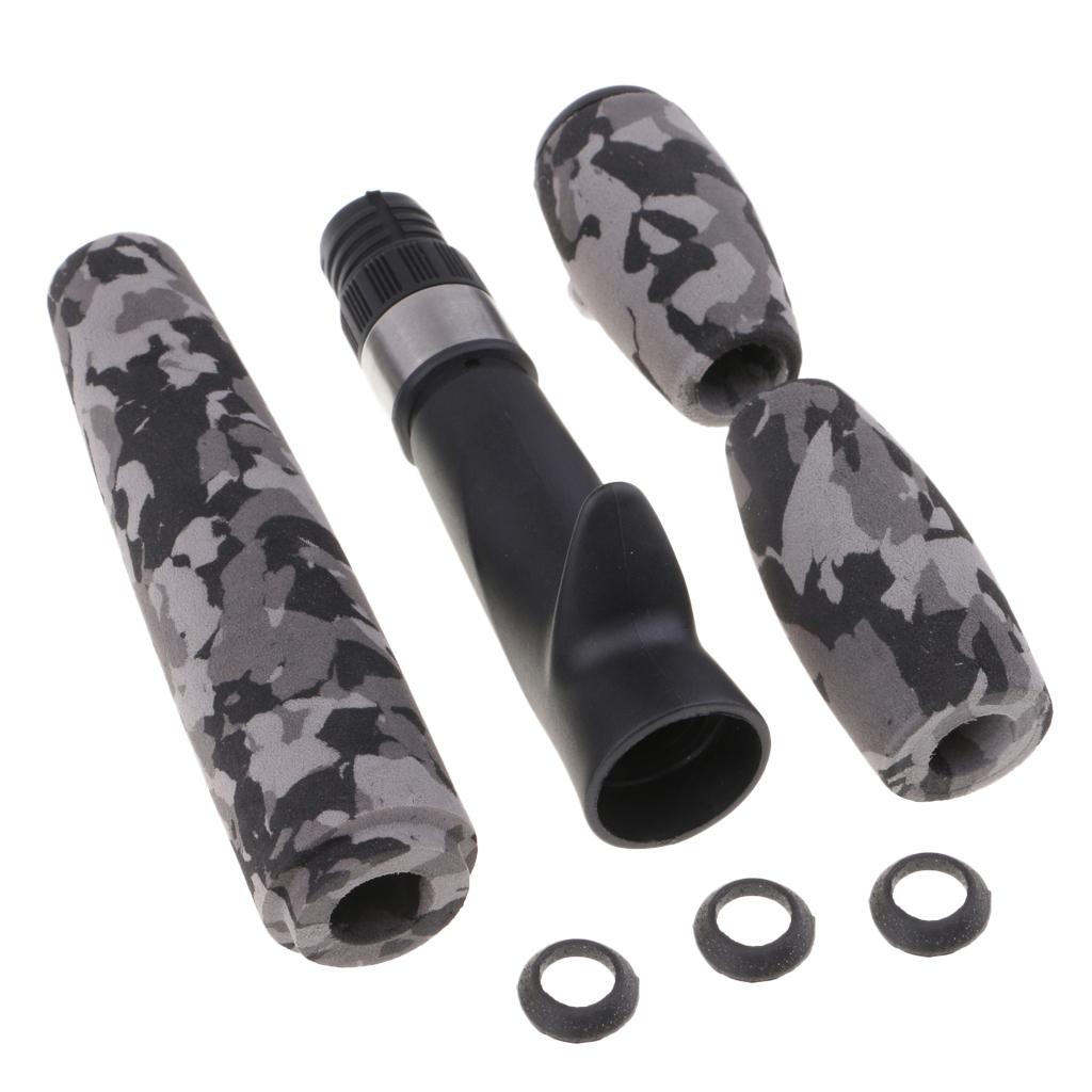 Spinning Fishing Rod EVA Handle Split Grip Kit & Reel Seat