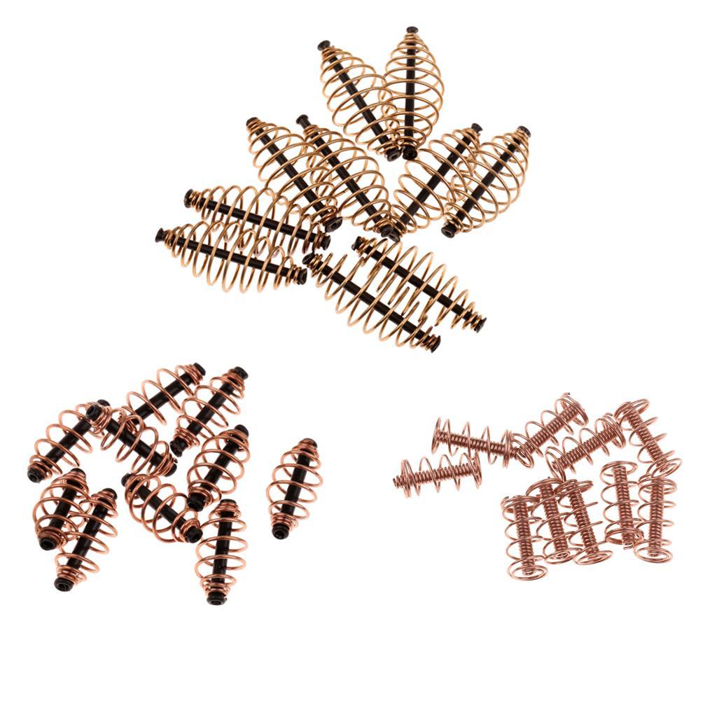 10pcs Carp Spring Inline Fishing Feeder Coarse Fishing Tackle Baits Cage