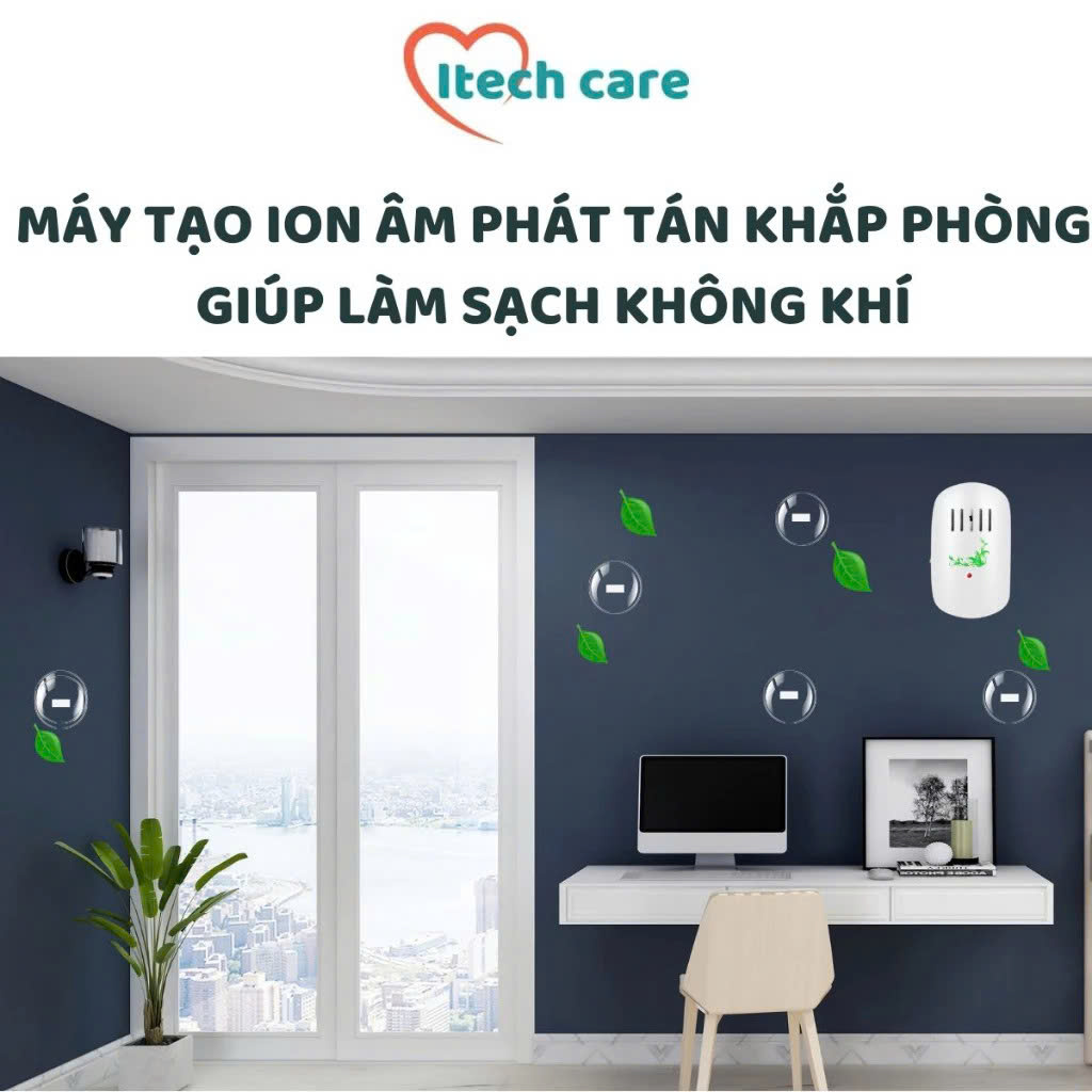 Máy Tạo Ion Lọjc Không Khí - Khử Mùi Hôi, Kháng Khuẩn Hiệu Quả Cho Phòng Ngủ, Nhà Bếjp, Gia Đình, ĐÈN TRANG TRÍ , ĐỒNG HỒ TREO TƯỜNG