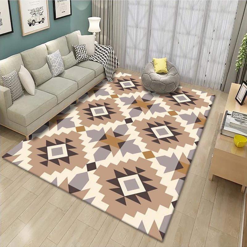 Thảm Trải Sàn In Họa Tiết Hình Học Phong Cách Bắc Âu Hiện Đại Đơn Giản