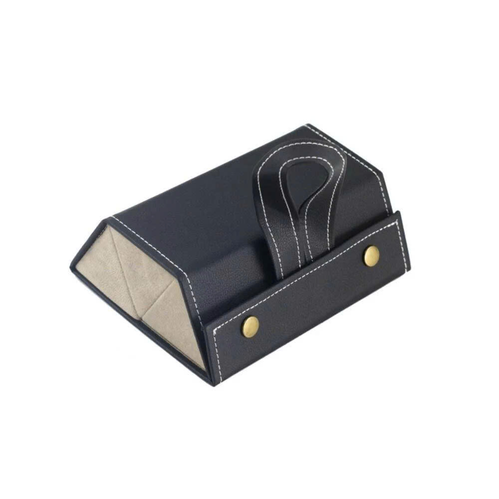 Hộp đựng mắt kính 3 ngăn da Pu gấp gọn, hộp đựng kính mắt nhiều ngăn
