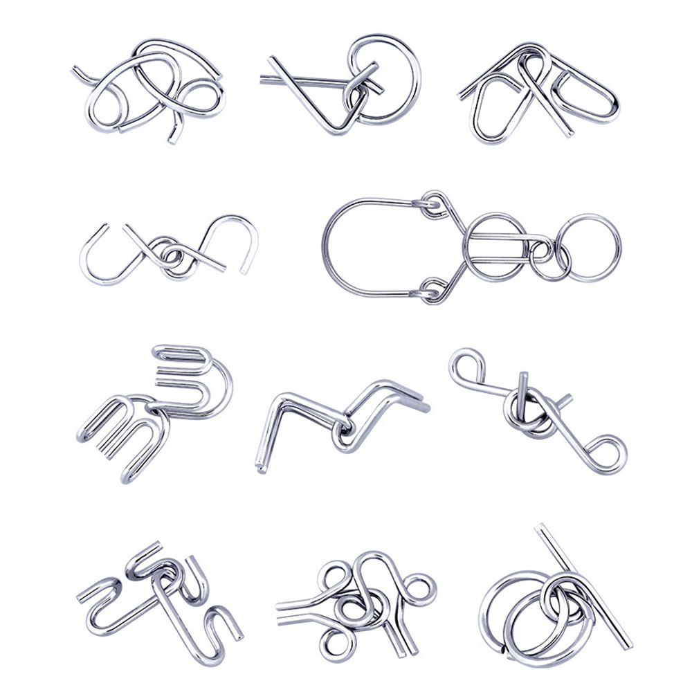 Set 32 bộ mở khóa khổng minh làm quà tặng tri thức tăng cường khả năng xử lí vấn đề và tư duy ngược