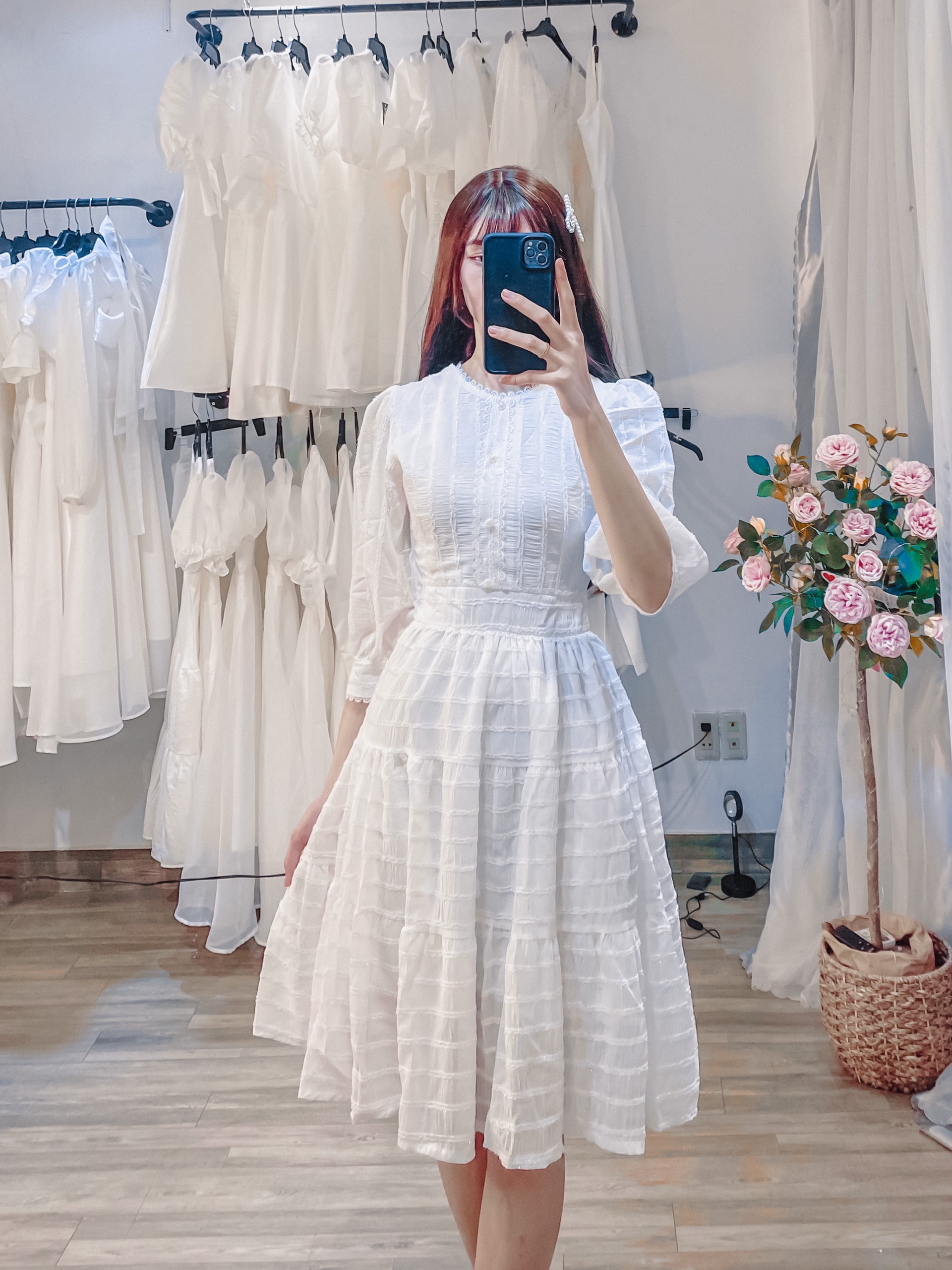 Đầm Dự Tiệc Babydoll Phối Ren