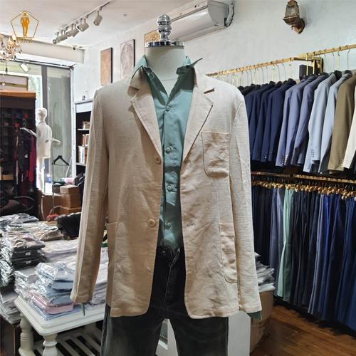 Áo Khoác Blazer Vest TRAZ Vải Lenin Mỏng 1 lớpThoáng Khí Màu Trơn Thời Trang Xuân Hè Cho Nam