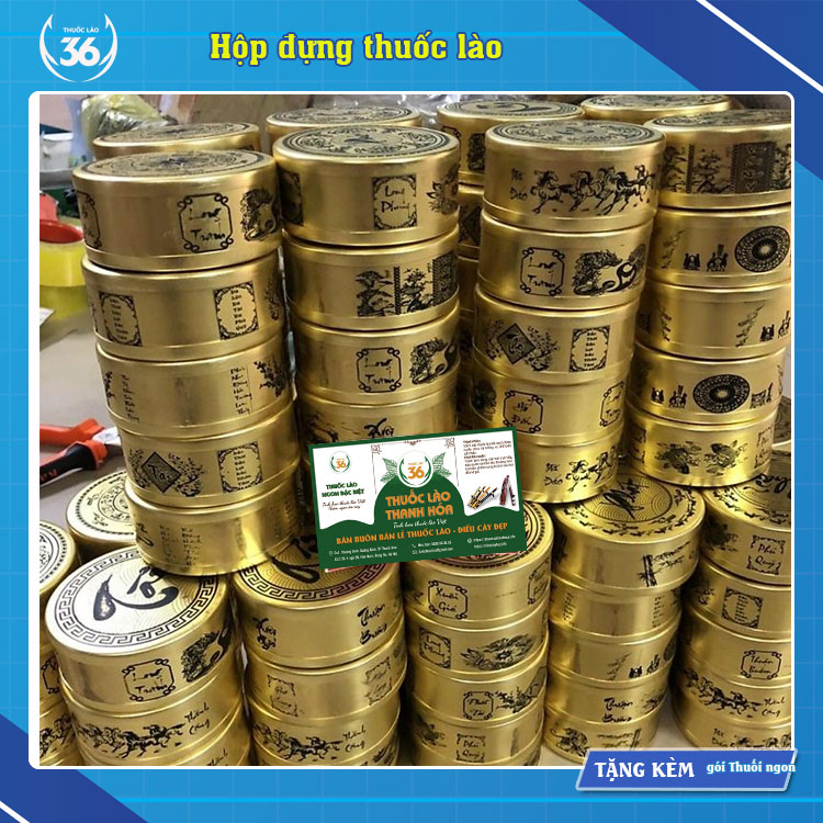 Hộp đựng thuốc lào bằng đồng bỏ túi tiện dụng