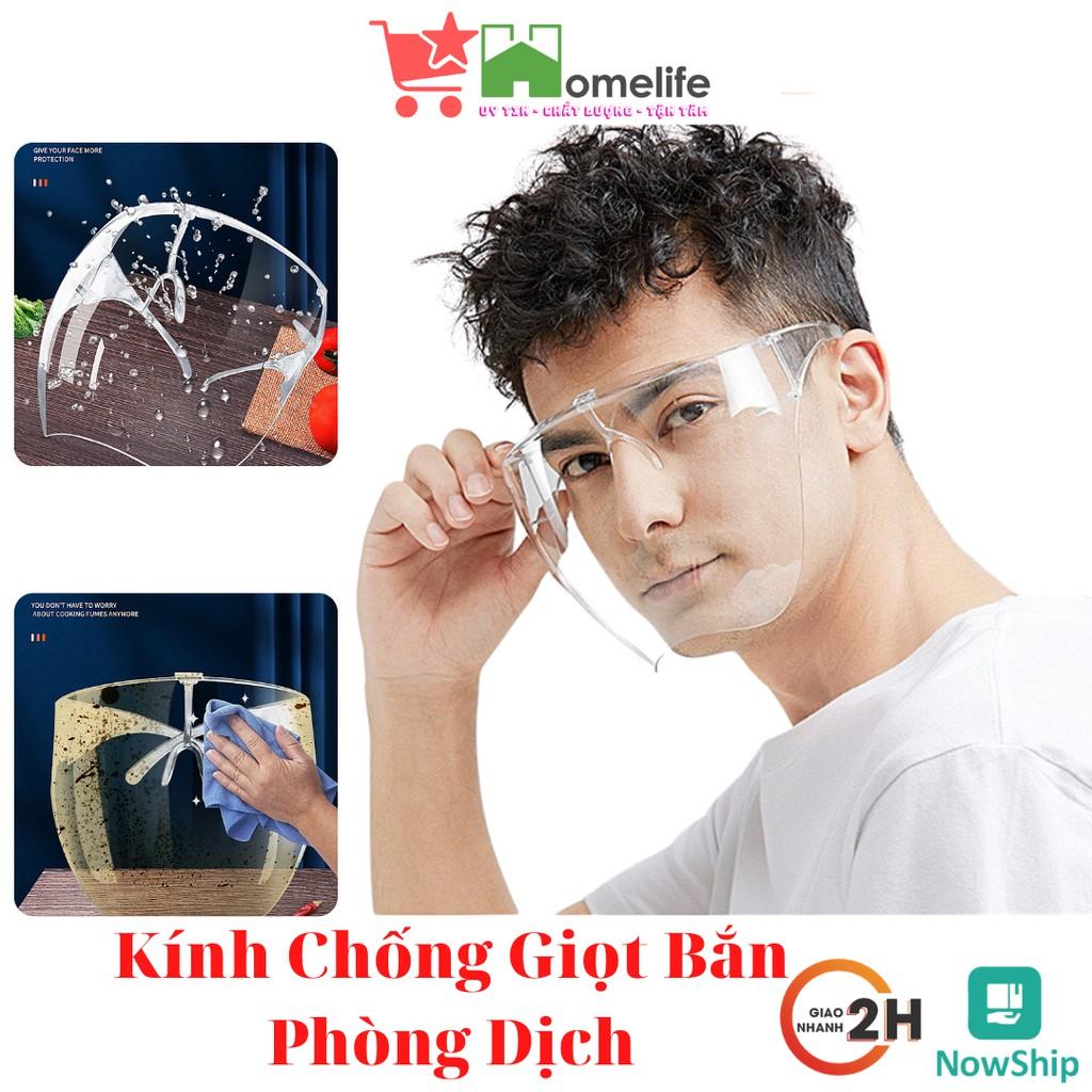 Kính Chống Bọt Bắn Phòng Dịch, Kính Bảo Hộ Chống Bụi FACE SHIELD, chống giọt dầu bắn ... Bảo Vệ Mắt Toàn Diện