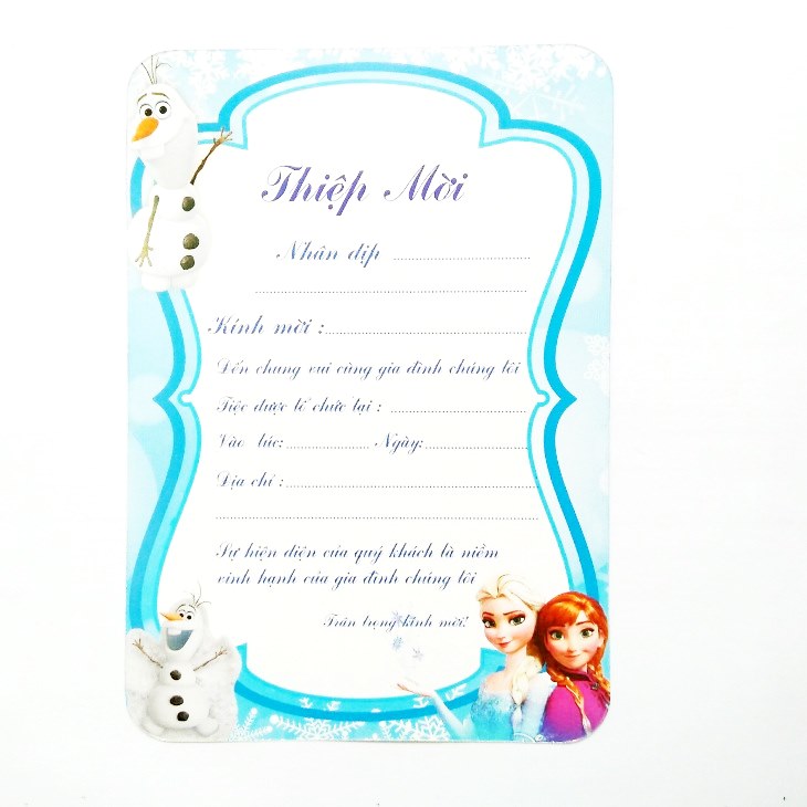 Combo 10 thiệp sinh nhật Frozen