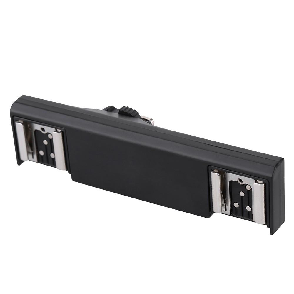 Dual Hot Shoe Flash Speedlite Bracket Splitter For Nikon DSLR Camera