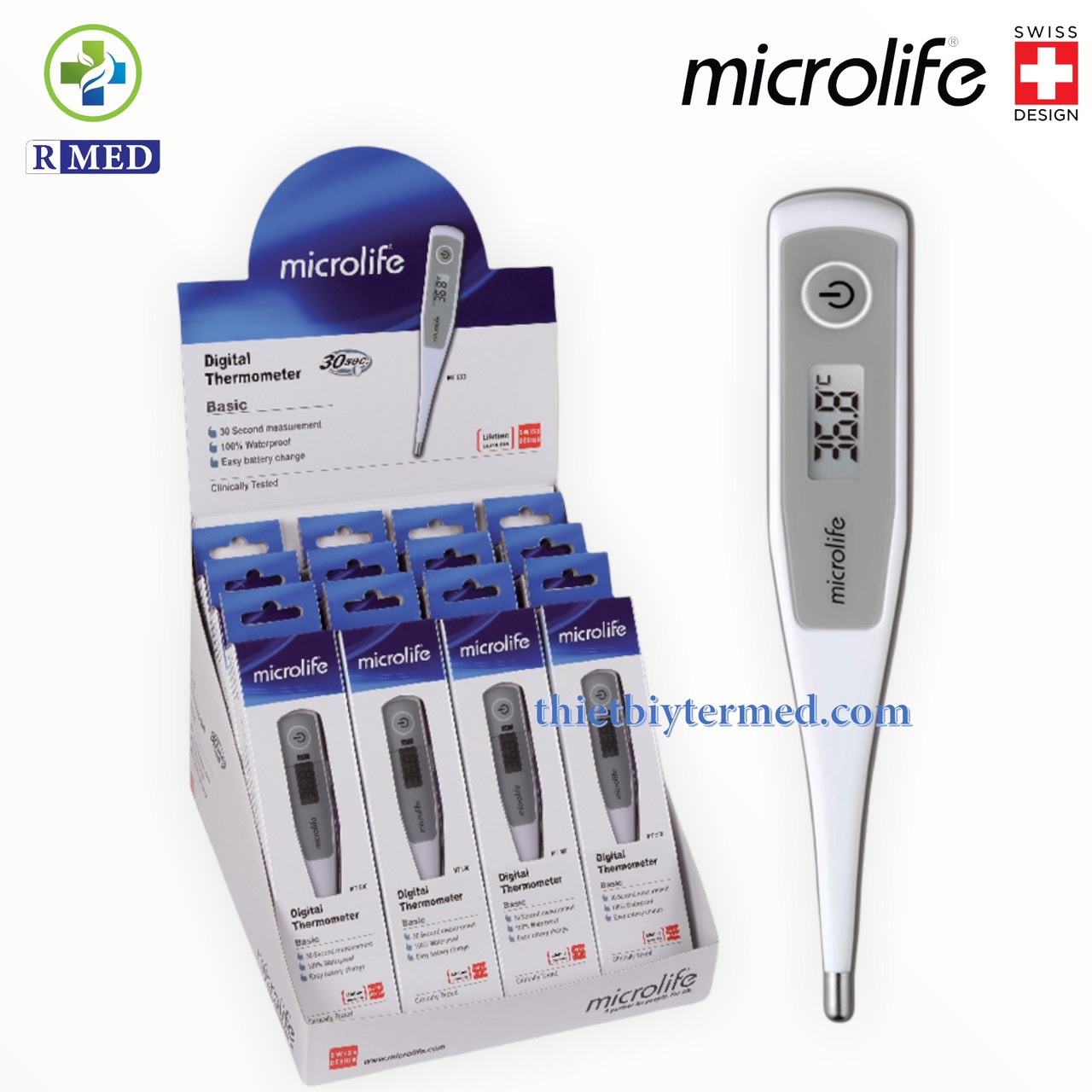 Nhiệt kế điện tử kẹp cách microlife MT500