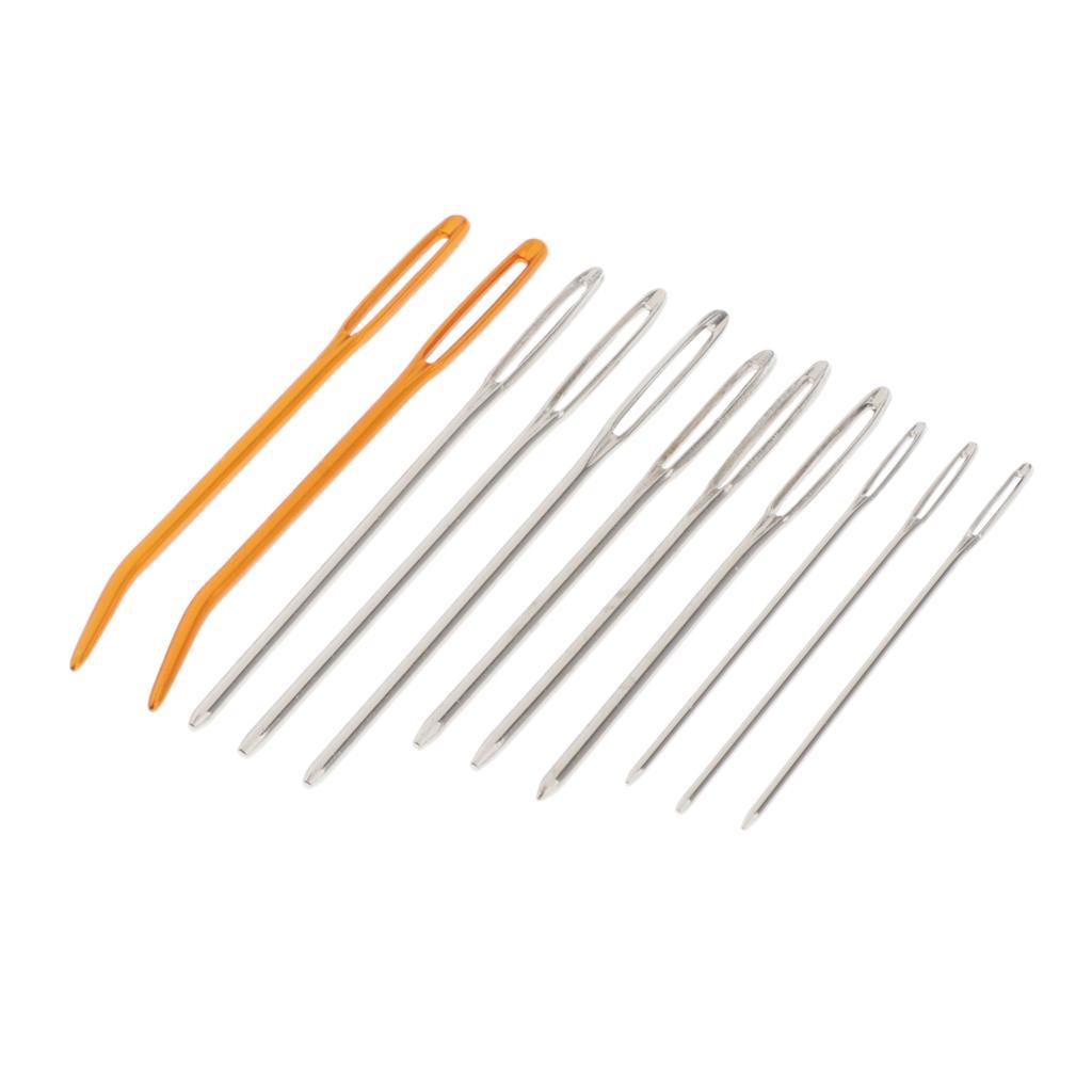 2-4pack Hand sewing needle knitting Darning Threading Supply 6pcs curved needle
