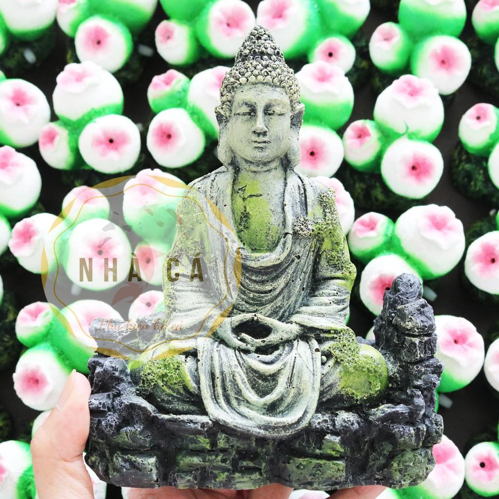 TƯỢNG PHẬT NGỒI TRANG TRÍ PHONG THỦY - TRANG TRÍ HỒ CÁ - THỦY SINH