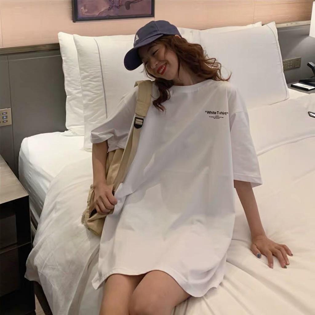 Áo Thun Tay Lỡ Unisex WHITE BLACK T-SHIRT Form Rộng