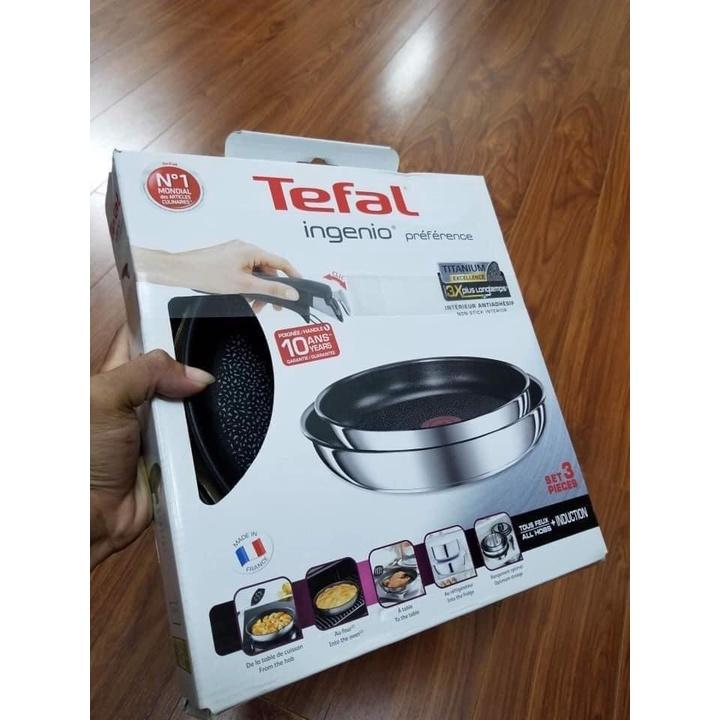 Set 2 Chảo Chống Dính TEFAL Ingenio, Cán Rời, Size 22/26cm, Chất Liệu Thép Không Gỉ, Dẫn Nhiệt Tốt, Made In France
