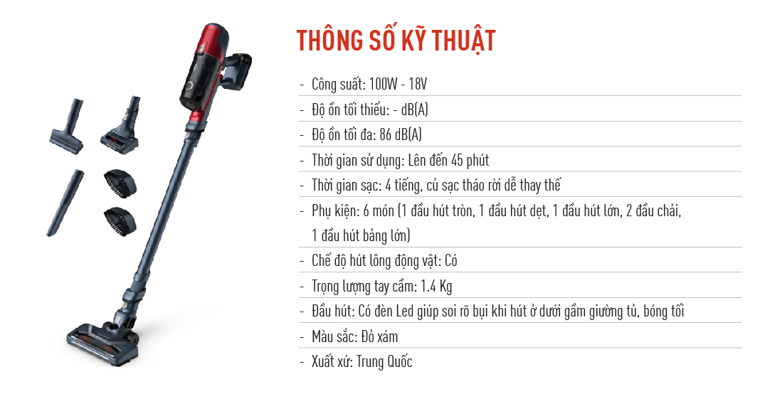 Máy hút bụi cầm tay không dây Tefal TY6878WO - Hàng chính hãng