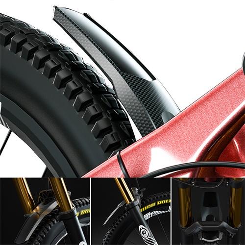 Tấm chắn bùn Mosoworld trước sau cho xe đạp leo núi bằng sợi cacbon cứng