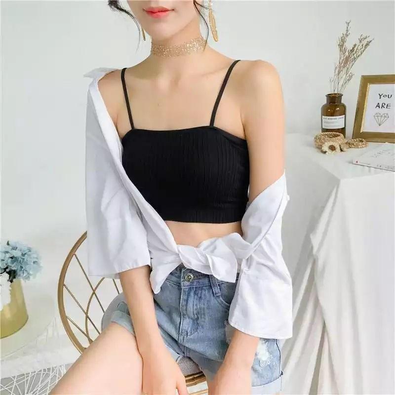 Hàng loaị 1- Áo lót, áo bra quây gân tăm hai dây chất cotton siêu thấm hút