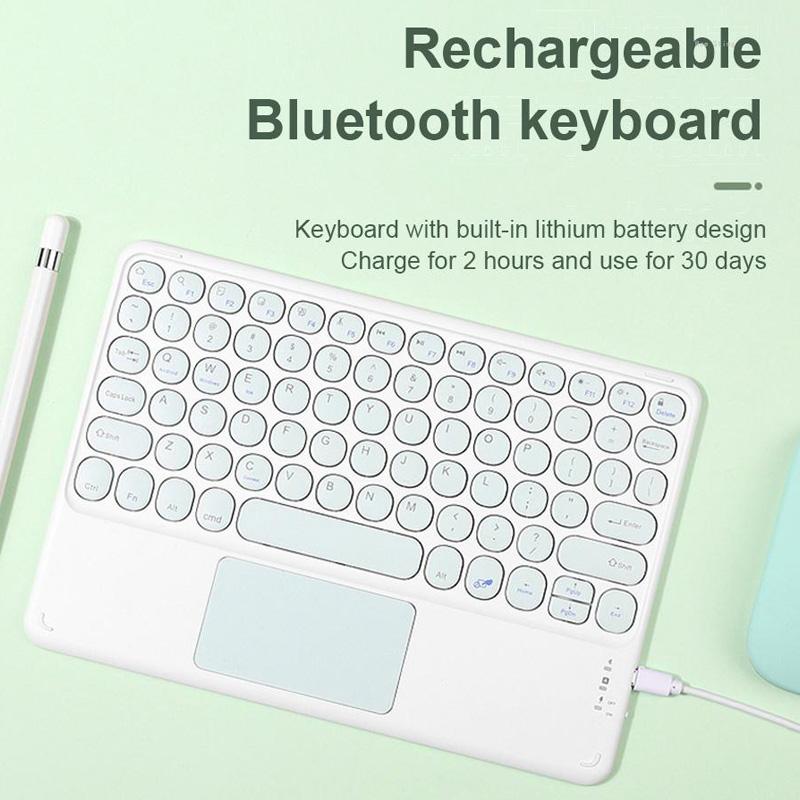 Bàn Phím Bluetooth Không Dây Với Điều Khiển Cảm Ứng, Có Thể Tùy Chỉnh Hàn Quốc, Ả Rập Nhật Bản, Nga, Pháp, Tây Ban Nha bồ Đào Nha