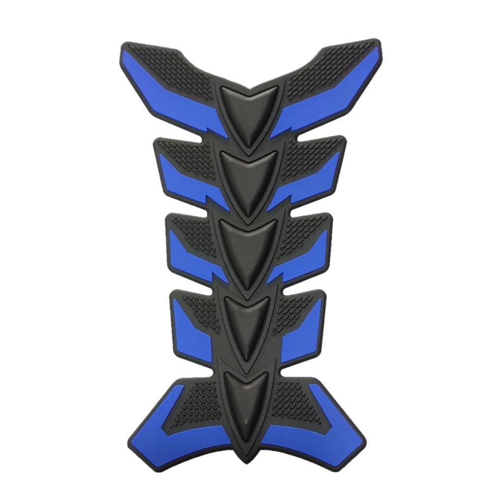 Universal Blue Motorcycle 3D Rubber Fuel Gas Tank Decal Sticker