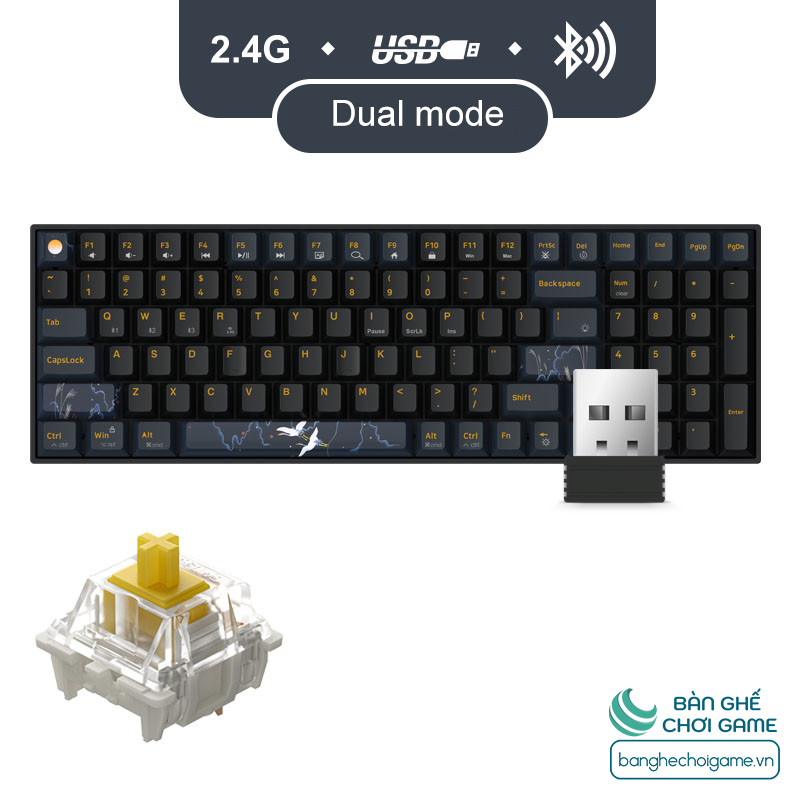 Bàn phím cơ không dây Newmen GM1000 - Gateron G-Pro Switch - Hotswap - Hàng chính hãng