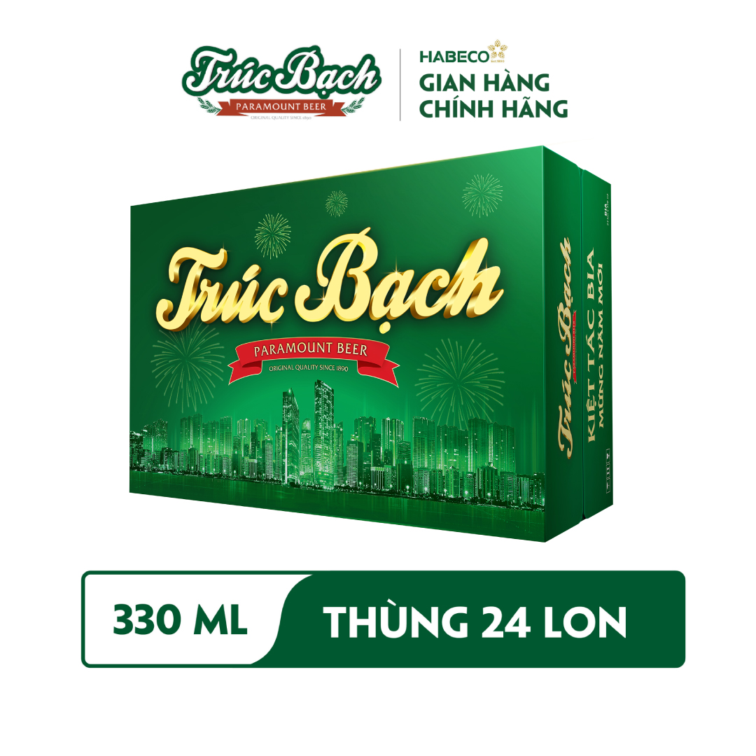 Combo 2 Thùng Bia Trúc Bạch - Thùng 24 lon 330ml - Phiên bản Tết