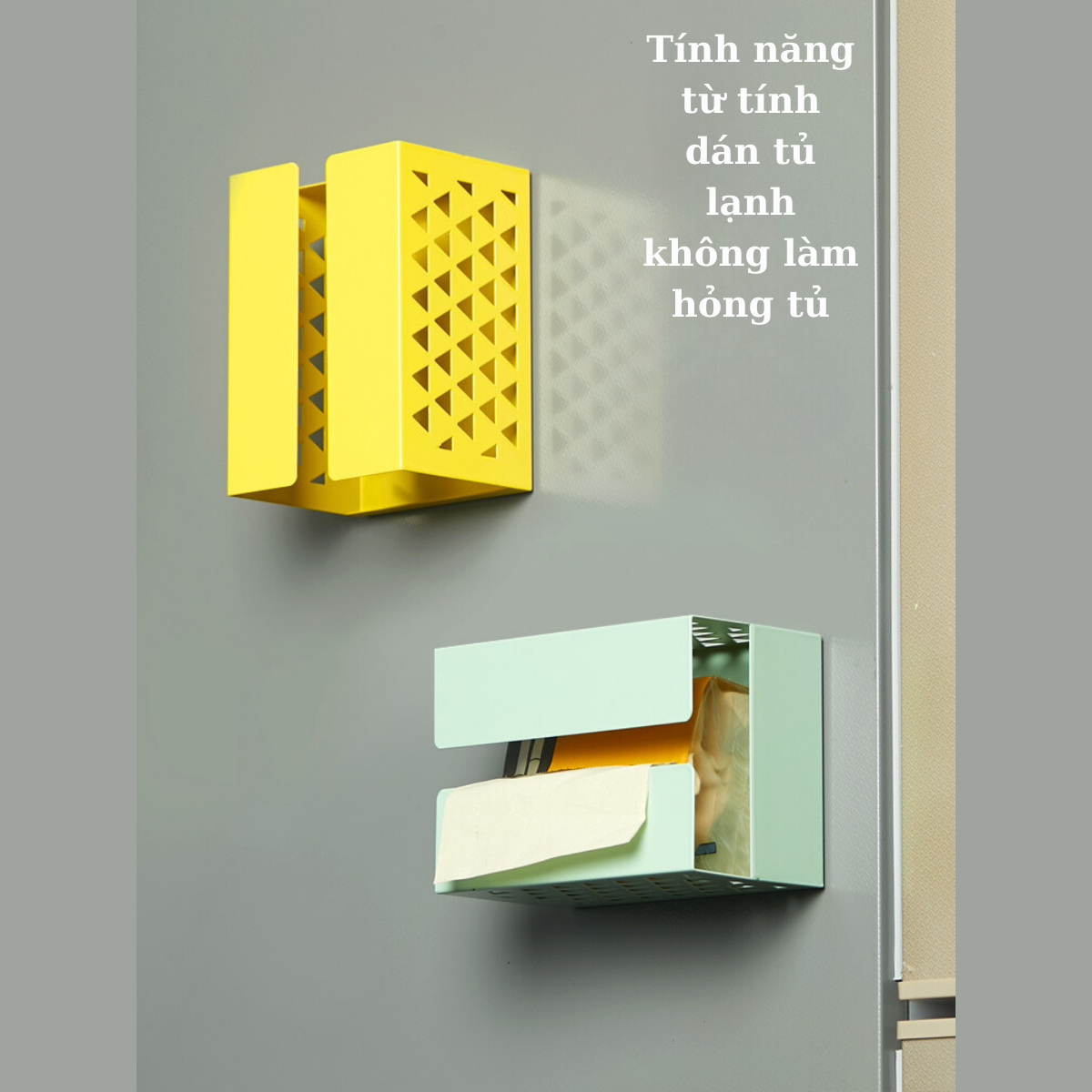 Hộp Đựng Khăn Giấy Rút Dola Home Nam Châm Đính Tủ Lạnh, Bàn Làm Việc