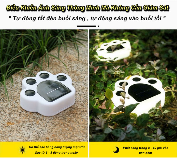 Bộ 4 Đèn LED Chân Gấu Sân Vườn BearFoot-Luz Solar - Home and Garden