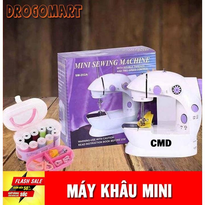 Máy Khâu Mini Gia Đình CMD-202A Tiện Dụng - Máy May Để Bàn + TẶNG KÈM HỘP KIM CHỈ 55 MÓN